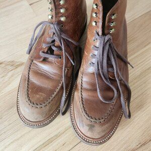 J. Crew | Kenton Leather Pacer Lace-Up Moc Toe Goodyear Welt Boots Brown (10.5)